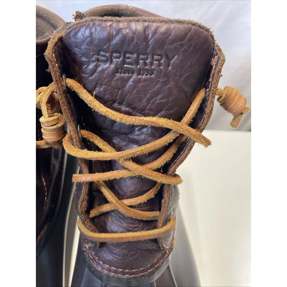 Sperry‎ Top Sider Womens Saltwater Brown Black Rainboots Size 10 Duck Boots